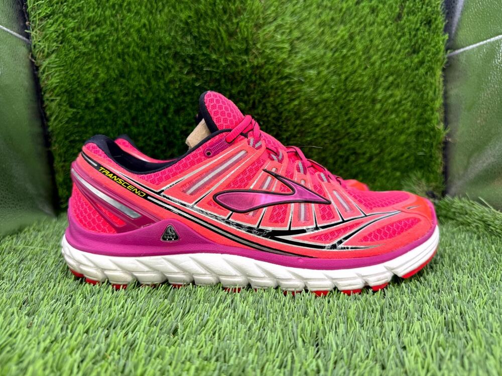 Brooks Transcend 1201501B878 Athletic Shoes Women 9.5B Pink Mesh Running Jogging
